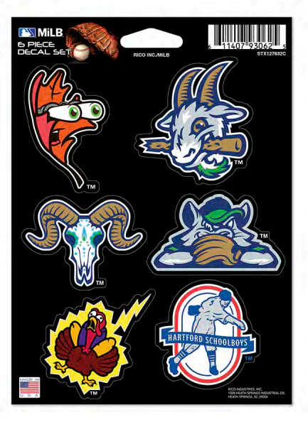 Hartford Yard Goats 6 pcs. Decal Sheet