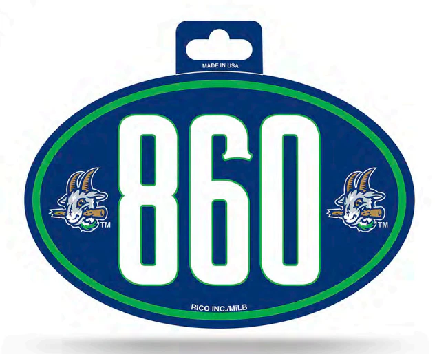 Hartford Yard Goats 860 Oval Sticker