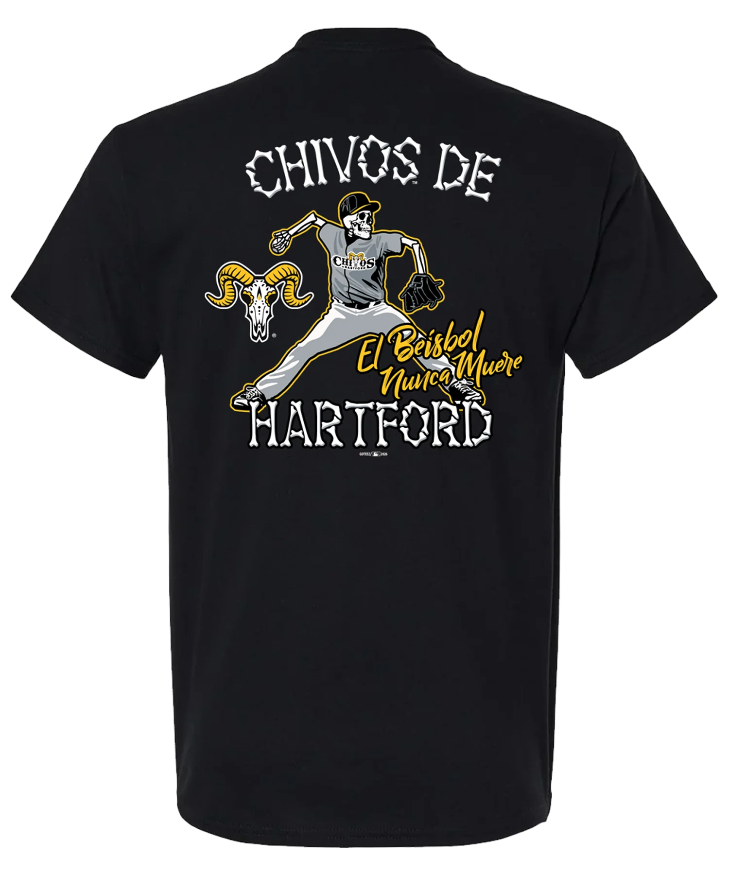 Hartford Yard Goats GoTeez Bones Tee - Image 2