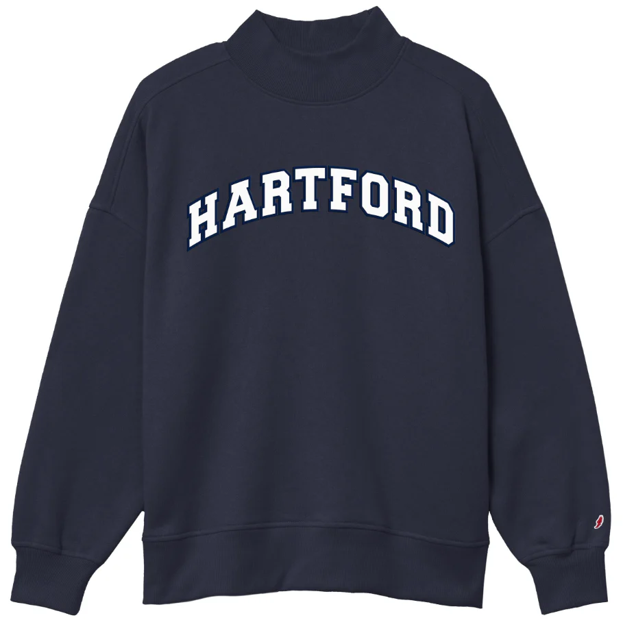 Hartford Yard Goats L2 Brand Diana Mock Neck Pull Over Navy