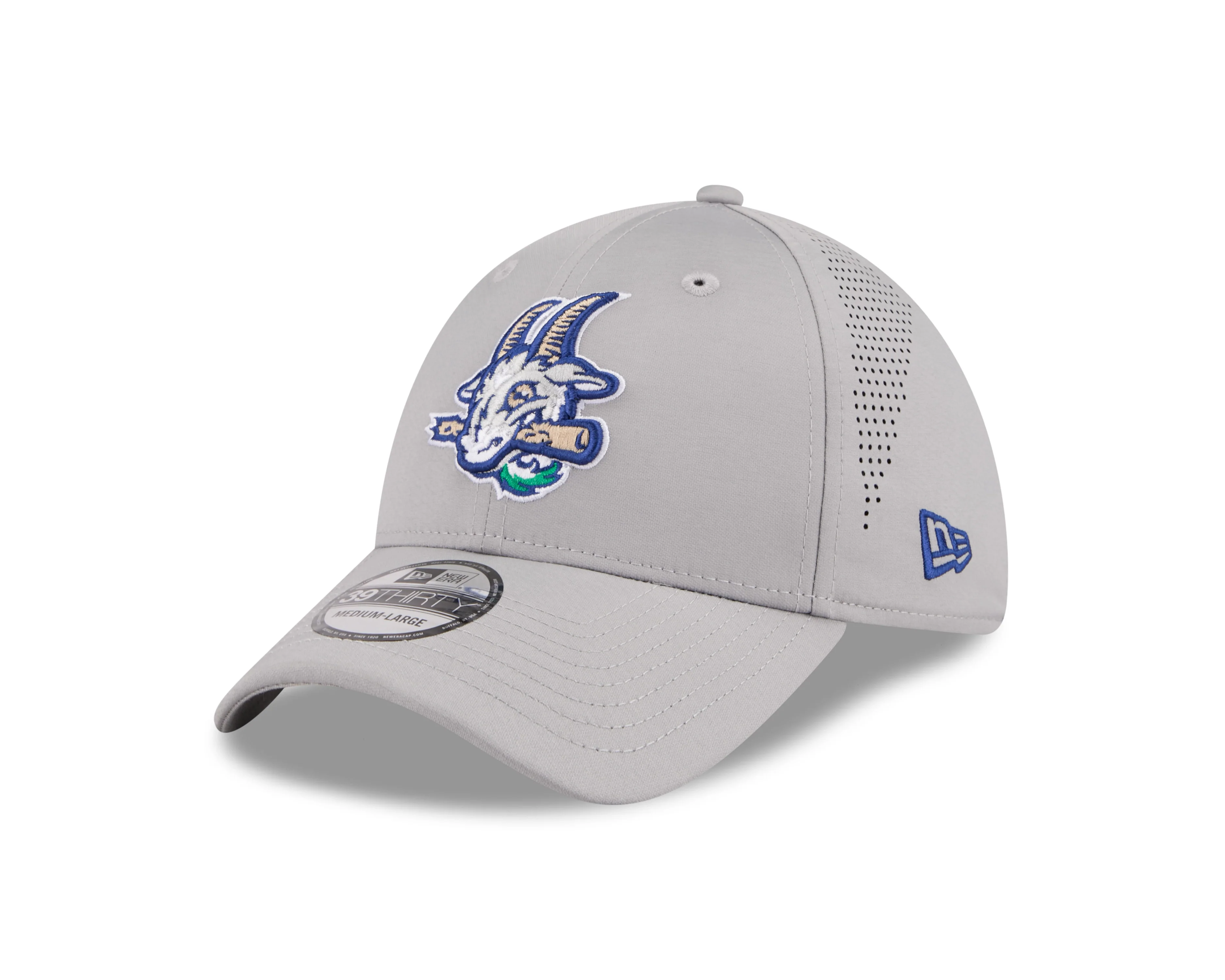 Hartford Yard Goats New Era Grey Perforated Flex Fit