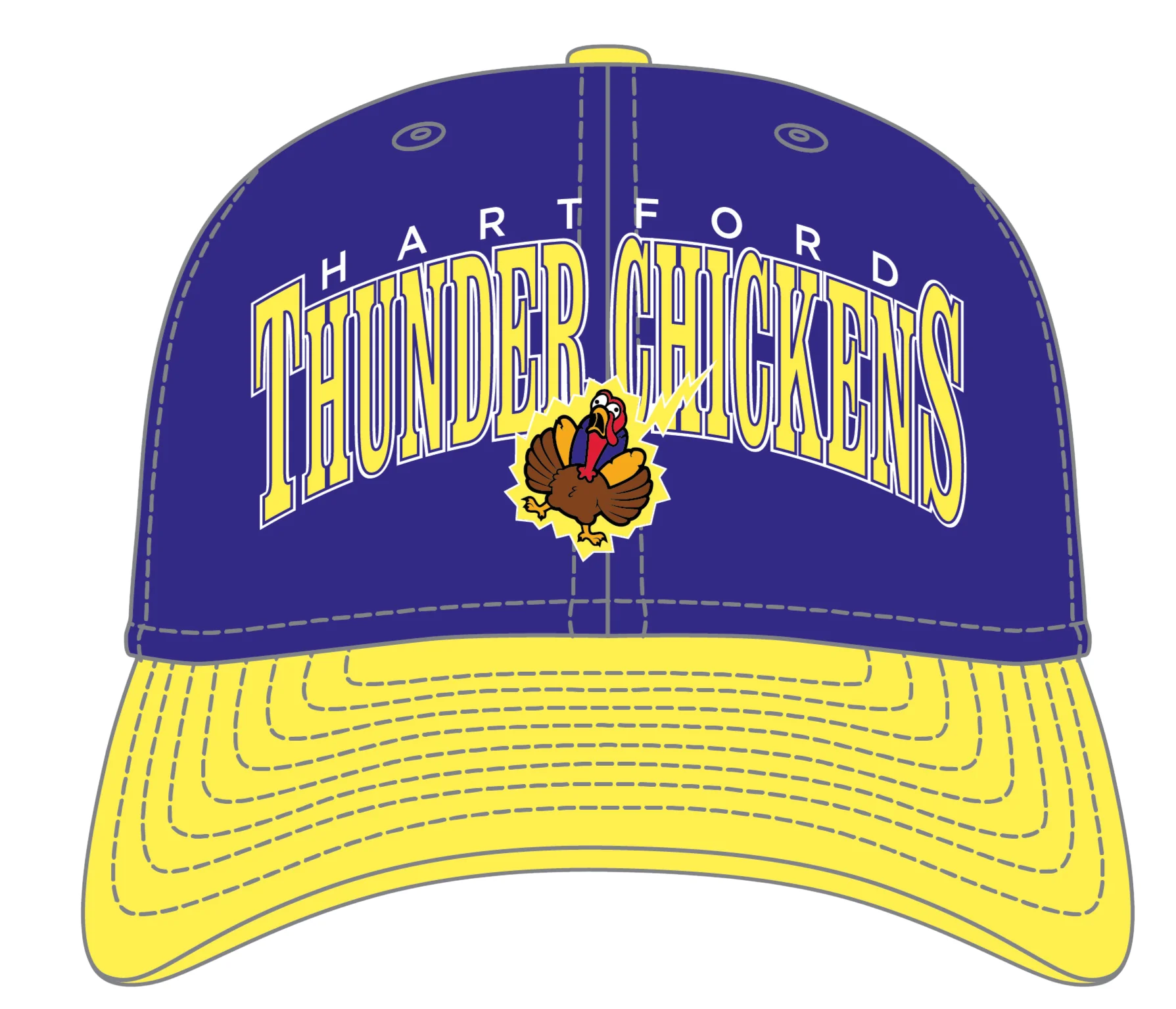 Hartford Yard Goats New Era Thunder Chickens Snap Back