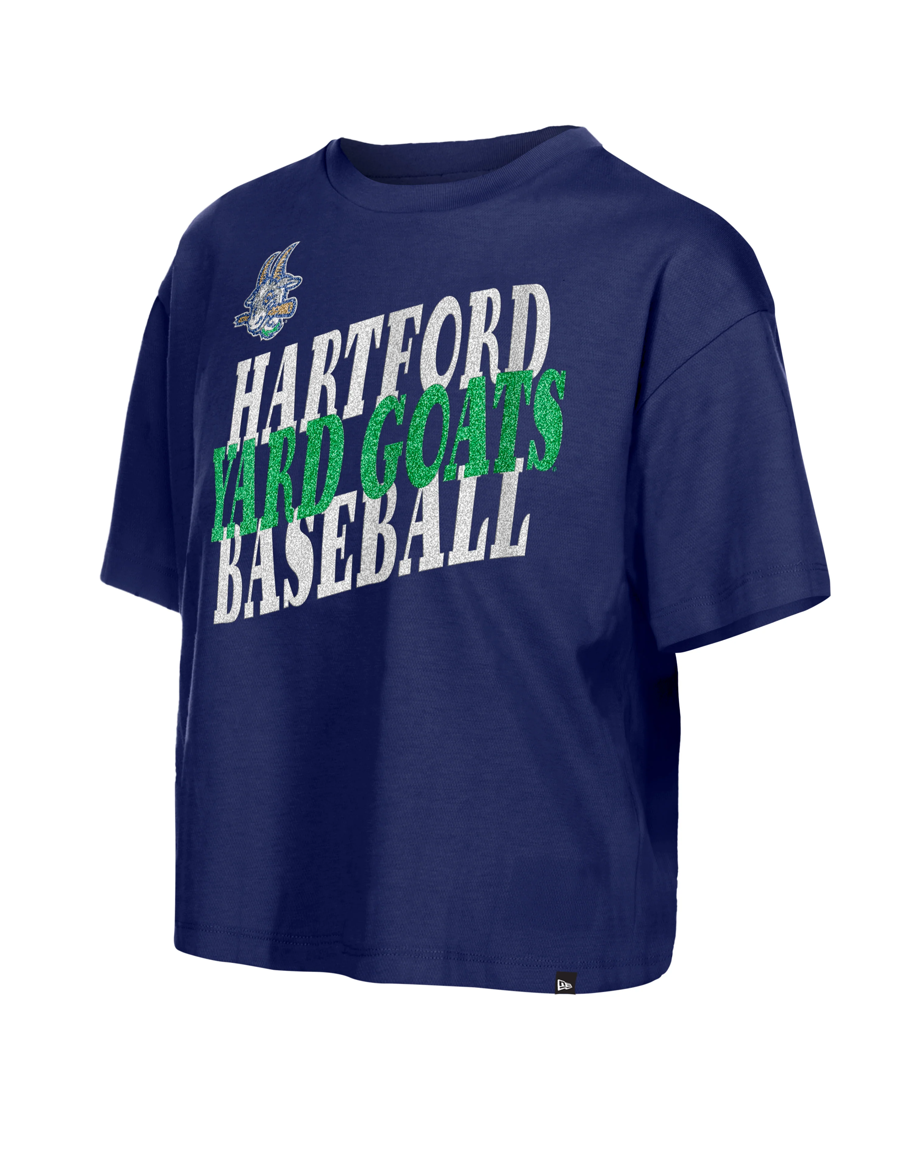 Hartford Yard Goats New Era Women's Cropped Wave Tee - Image 3