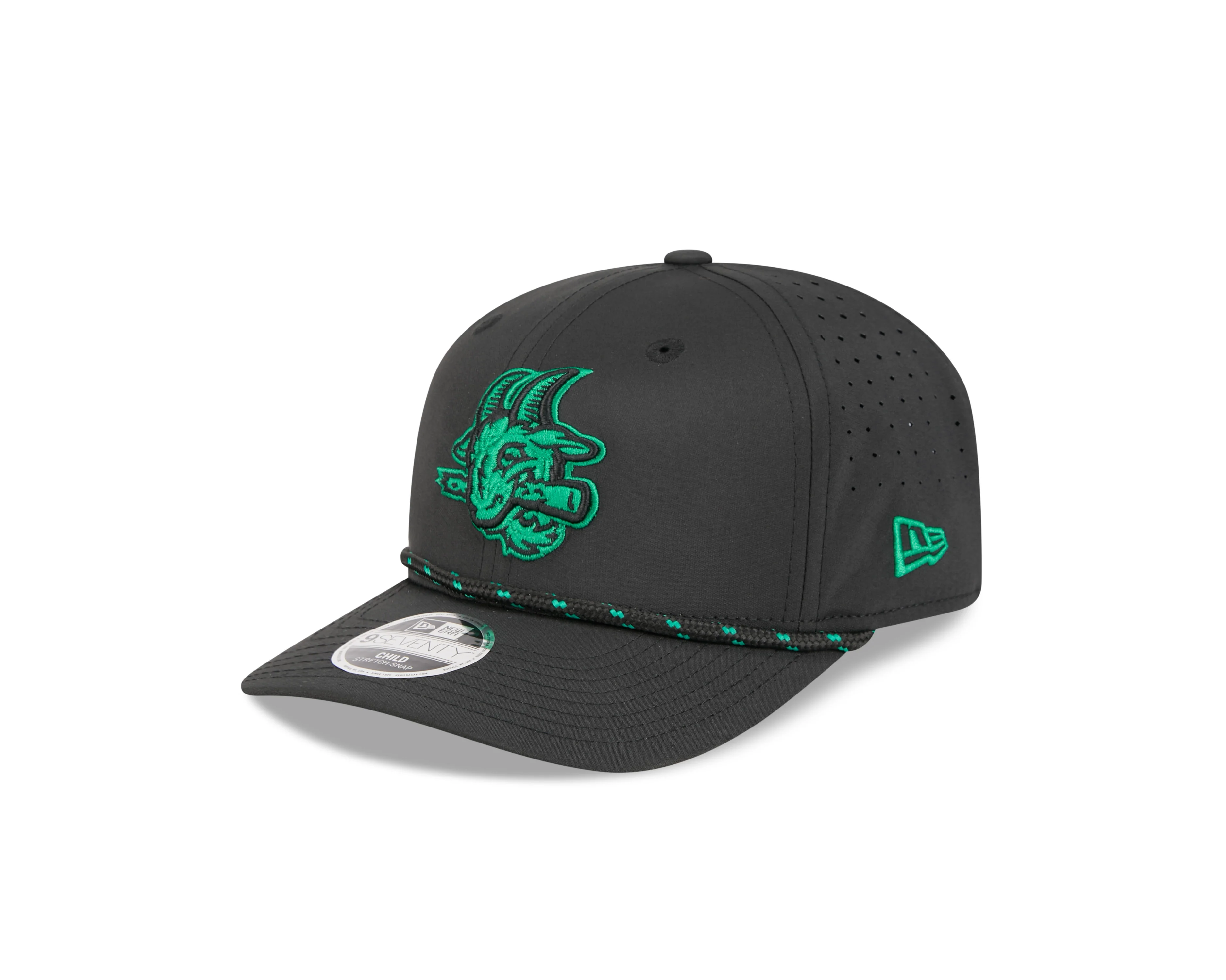 Hartford Yard Goats New Era Youth Black Adjustable Cap