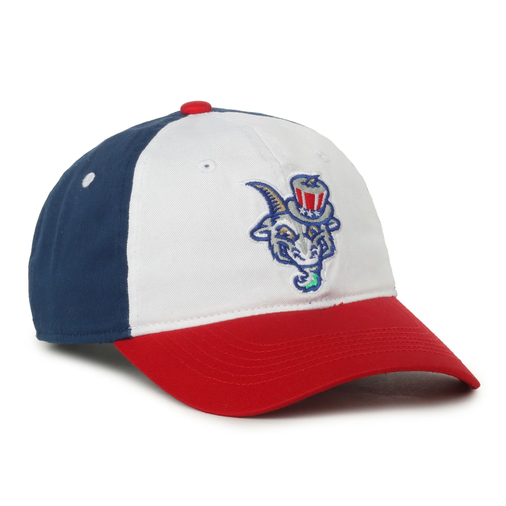 Hartford Yard Goats OC Sports Red, White & Blue Adjustable Cap - Image 3